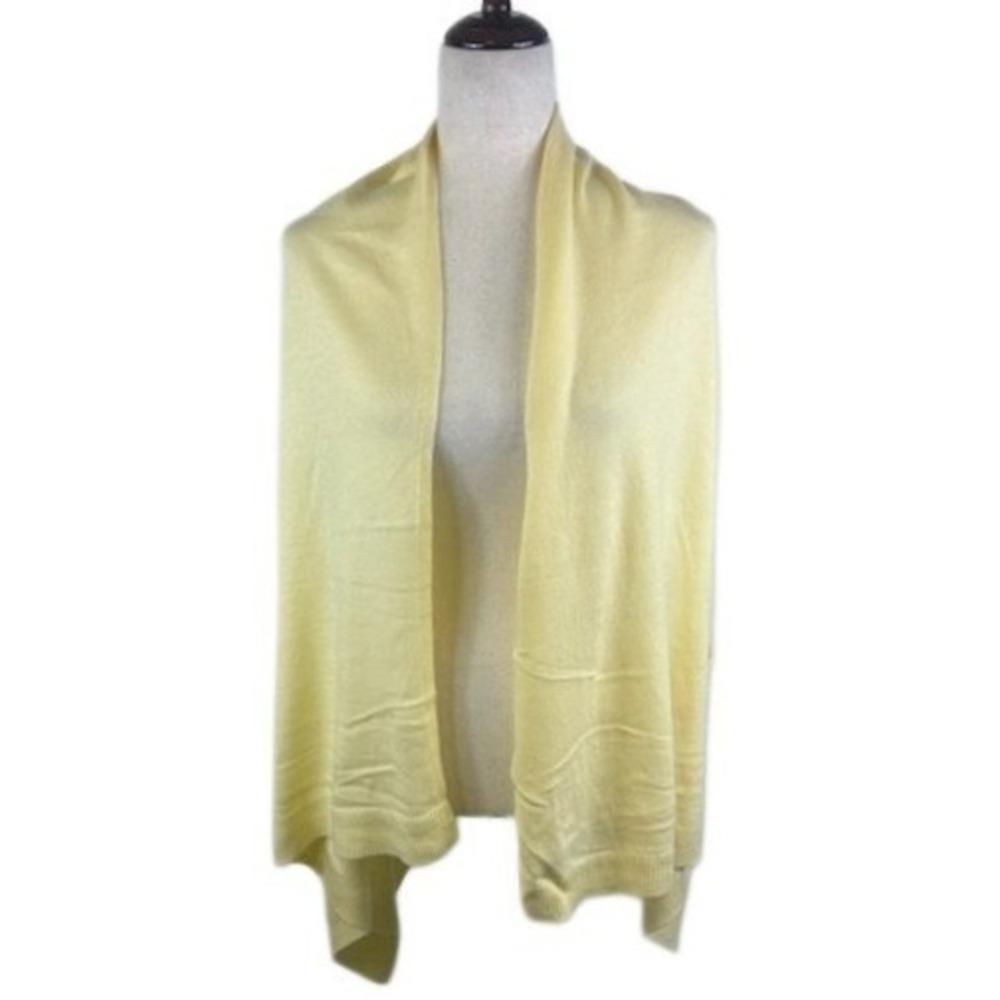 New Talbots Yellow Cardigan Lightweight Cashmere Blend Sweater Size M/L $119